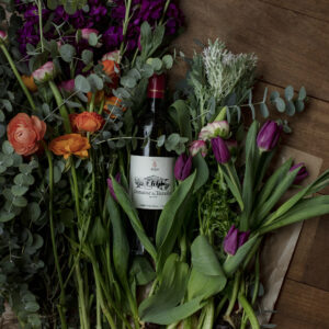 flowers and wine